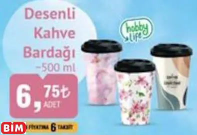 HOBBY LİFE DESENLİ KAHVE BARDAĞI